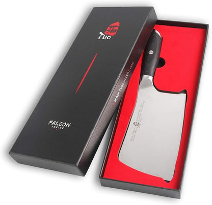 TUO Cleaver Knife, 6.5 inch Butcher Knife for Chopping Meat & Vegetable, High Carbon Steel Chinese Cleaver with Ergonomic Handle - FALCON SERIES