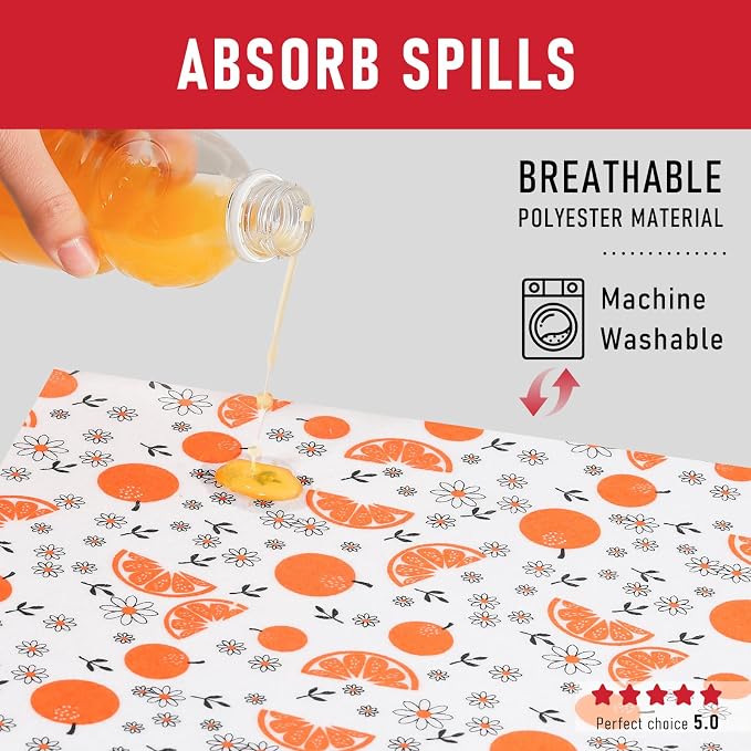 Cooyes Shelf Liners, 2-in-1 Non-Slip Fridge Mats, Absorb Excess Moisture, No-BPA Multiple Sizes for Glass Shelves, Kitchen Cabinets, Drawers (17.7 W x 24 L Inches, Dasiy-6 Pack)