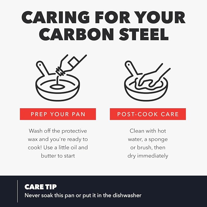 GreenPan x Bobby Flay 18" x 11" Carbon Steel Double Burner Pan, Pre-Seasoned Ready to Use, Induction Compatible, High Heat & Oven Safe Durable Cookware, Cast Iron Alternative