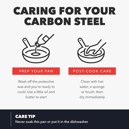 GreenPan x Bobby Flay 18" x 11" Carbon Steel Double Burner Pan, Pre-Seasoned Ready to Use, Induction Compatible, High Heat & Oven Safe Durable Cookware, Cast Iron Alternative