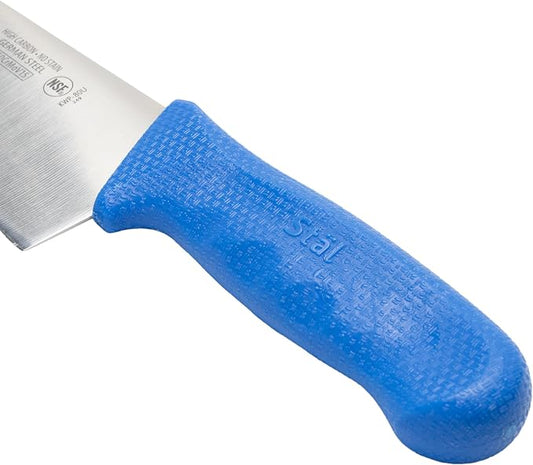 Winco 8" Commercial-Grade Chef's Knife with German Steel Blade, Blue