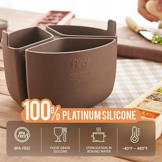 Silicone Rice Cooker Divider, Triple Slow Cooker Liner for Instant Pot 6 Quart & Rice Cooker 3 Cups (Uncooked), Food-Grade Silicone Dividers, Cook 3 Meals at Once, Reusable & Dishwasher-Safe