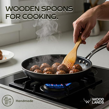 Christmas Wooden Spoons for Cooking - 6-Piece, Christmas Kitchen Utensils Gifts for Kitchen Decor including Spatulas & Spoons, Heat-Resistant, Eco-Friendly And Safe for Non-Stick Cookware
