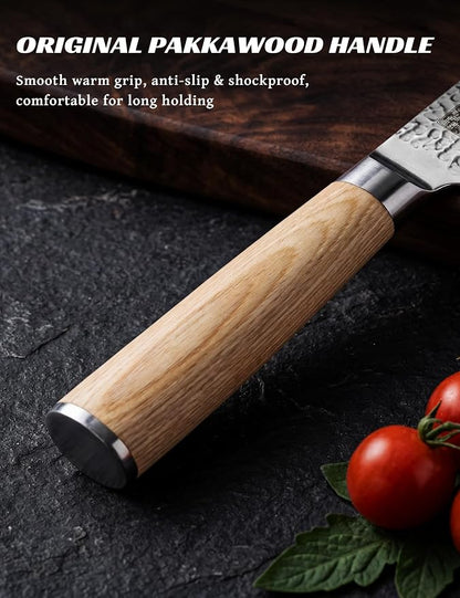 Fillet Knife for Fish and Meat, Lab Tested Ultra and Long-lasting Sharp, VG-10 Core 67Layers Damascus Stainless Steel Fishing Filet Knife, Premium Forged for Filleting and Cleaning