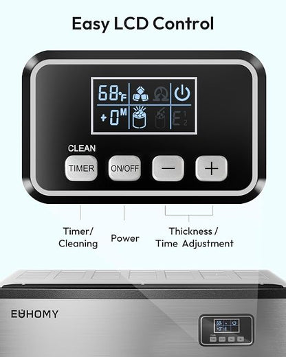 EUHOMY Commercial Ice Maker Machine 400Lbs/24H,ETL Approval, Industrial Ice Machine, 250Lbs Storage, Ice Ready in 11-20min, Stainless Steel Ice Maker for Bar/Cafe/Restaurant/Business