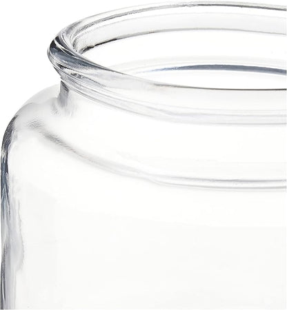 Anchor Hocking Montana Glass Jars with Fresh Sealed Lids, Black Metal, 48 oz (Set of 4) -