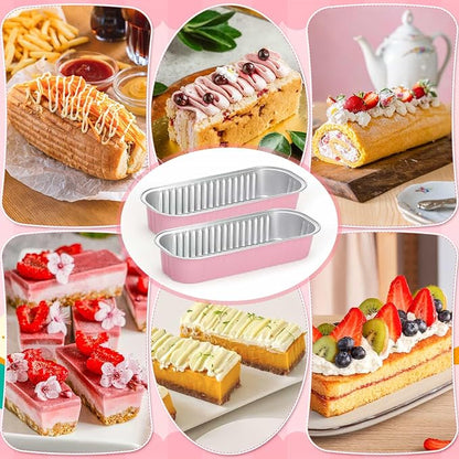 selizo 60 Pack 6.8oz Mini Loaf Baking Cake Pans with Lids, Rectangle Disposable Aluminum Foil Loaf Baking Pans, Small Baking Cake Tins Cup Cake Containers for Thanksgiving Christmas Individual Cakes