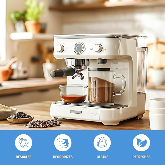 24-Pack Coffee Machine Cleaner Descaler Tablets, Descaling & Deep Cleaning Tabs for Coffee Pot & Coffe Machine, Effective Limescale Remover for Home, Office Use