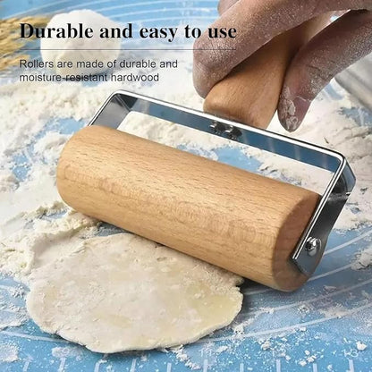 Small Rolling Pin,Wooden Dough Roller T-Shape Pastry Roller,Non-Stick Pizza Dough Roller for Baking Cookies Pizza Pie Fondant,Multifunctional Pizza Roller Tool (4.13in)