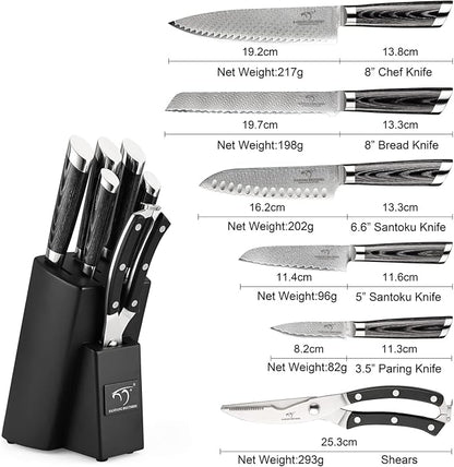 NANFANG BROTHERS Damascus + VG10 Knife,72 Layers, Sharp,Multi-functional,Cooking Utensils,Cutting Meat,Vegetables,Fruits,Home Use,Commercial