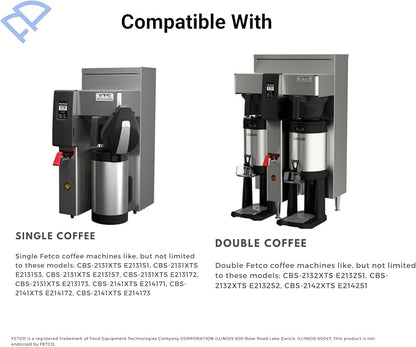 13" x 5" Commercial Coffee Filters - 500 COUNT- FETCO 002 Style - Compatible with Single & Double Pot Brewers - FSC Certified Pure Paper