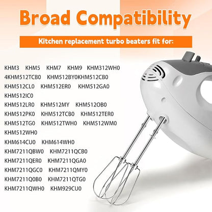 Hand Mixer Beaters Attachments for Kitchenaid Stainless Steel