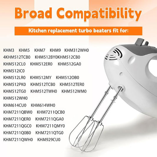 Hand Mixer Beaters Attachments for Kitchenaid Stainless Steel