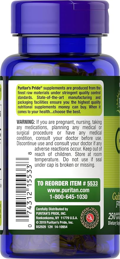 Puritan's Pride Premium Odorless Garlic Fresh 10 mg, Herb Dietary Supplement for Heart Health and Circulation Support with Antioxidant Properties, 250 Rapid Release Softgels
