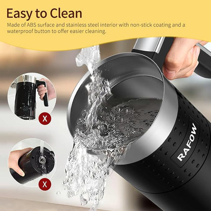 4 in 1 Electric Milk Frother: 10oz/350 mL Large Capacity Electric Milk Steamer for Hot and Cold Milk Froth - Automatic Milk Frother & Warmer for Latte, Cappuccinos, Macchiato, Hot Chocolate