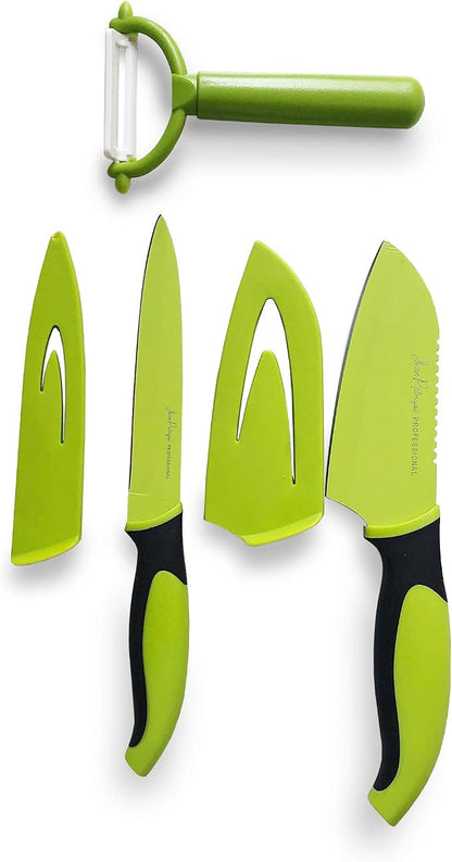 Jean-Patrique 3 Piece Chef’s Non-Stick Green & Black Prep Set