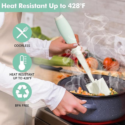 Upgrade Meat Chopper, Heat Resistant Meat Masher for Hamburger Meat, Ground Beef Smasher, Nylon Hamburger Chopper Utensil, Ground Non Stick Mix Chopper Mix Potato Masher Tool (White)