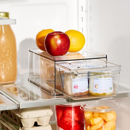 iDesign Stackable Kitchen Storage Drawer – Linus Collection - Clear