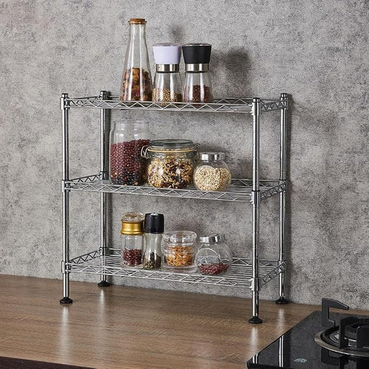 Your Home Storage with the UltraZinc 3-Tier Cabinet Organizer - Adjustable Shelves, for Kitchen Pantry, Bathroom, and Closet