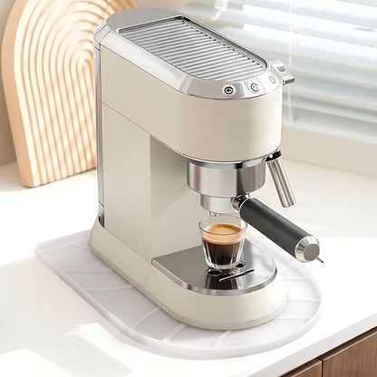 Silicone Coffee Mat,15.8"x 11.8"in Bar Mat for Countertop,Heat-Resistant,Non-Slip,Leak-Proof,Fit for Coffee Maker/Espresso Machine-Translucent