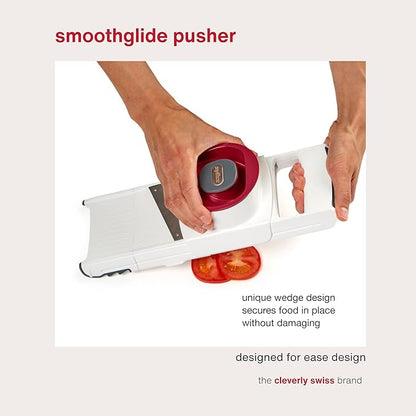 Zyliss Slicer - Food Cutter with Dishwasher Safe Blade & Pieces - Kitchen Tool for Easy & Effortless Slicing - Multipurpose Tool for Vegetables & More - 4-in-1 Slicer & Grater