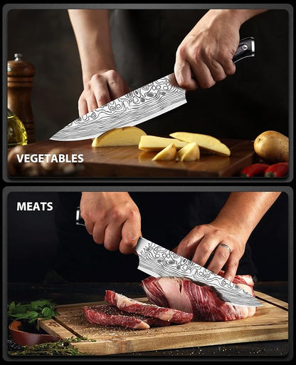 6in Chef Knife,Sharp Kitchen Knife, High-Carbon German EN1.4116 Stainless Steel Cooking Knife, Kitchen Knife ergonomically Design With Gift Box, Suitable as a Gift for Family and Lover