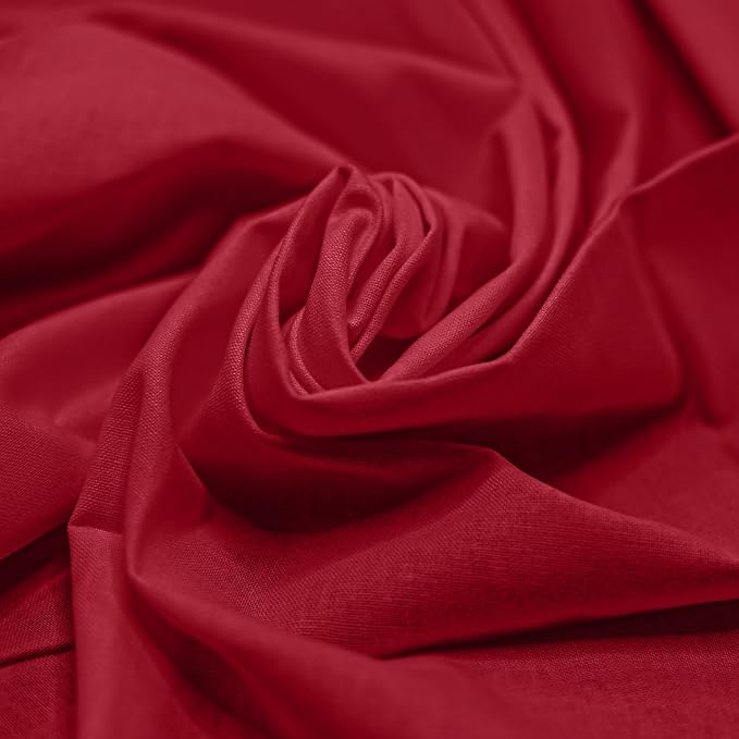 3 Pieces 18 x 21 Inches Cotton Fabric Precut Quilting Fabric Bundles Solid Colors Layer Cakes Quilt Material for DIY Craft Sewing Embroidery (Burgundy)