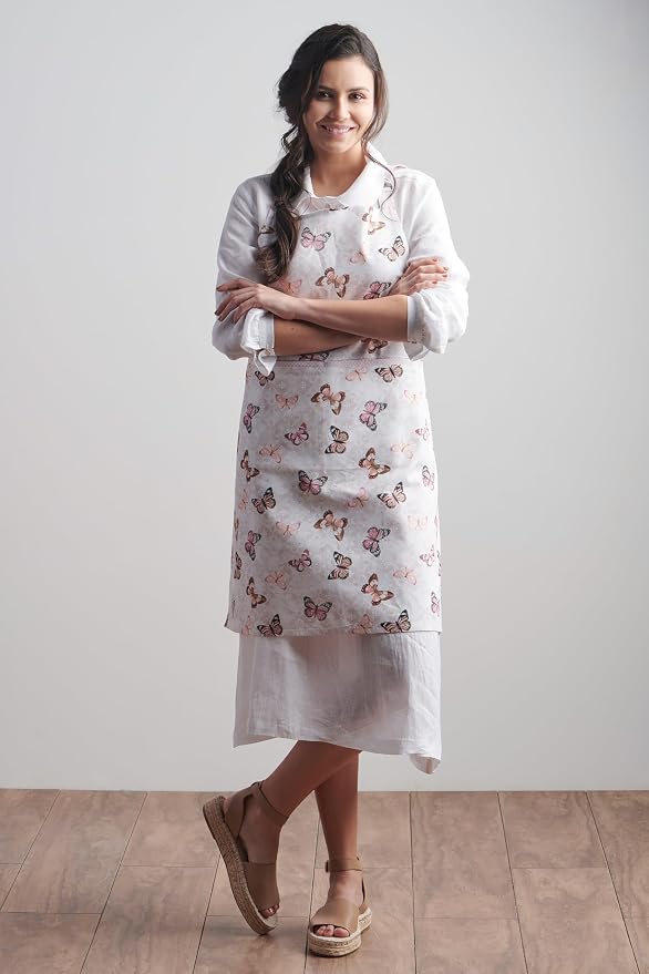 Maison d' Hermine 100% Cotton Apron for women with Pocket Kitchen Chef Apron for Men Cooking Spring Summer