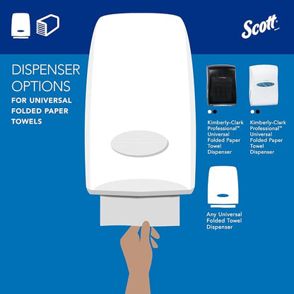 Scott Professional Essential C-Fold Folded Paper Towels, Bulk (01510), Fast-Drying Absorbency Pockets, 13.15"x10.125" Towel, White (200 Sheets/Pack, 12 Packs/Case, 2,400 Sheet Total)