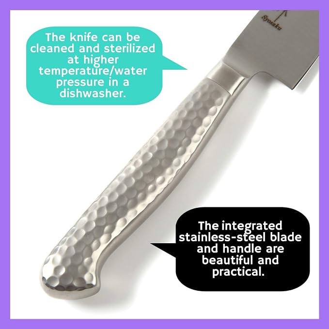 Japanese Petty Knife INOX AUS-8A Stainless Steel Integrated Handle, 6-inch (150mm)