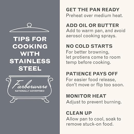 Farberware Millennium Stainless Steel Stockpot with Lid, Induction Ready, Compatible with All Cooktops, Metal Utensil Safe, 8 Quart Dutch Oven, Dishwasher Safe - Stainless Steel