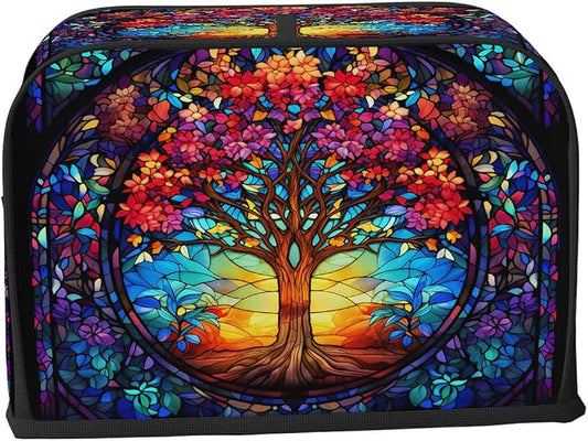Tree Of Life Toaster Cover 4 Slice Wide Slot Washable Toaster Covers | Art Dust and Fingerprint Protection Bread Maker Covers for Kitchen Accessories Decor Bakeware Women Gift