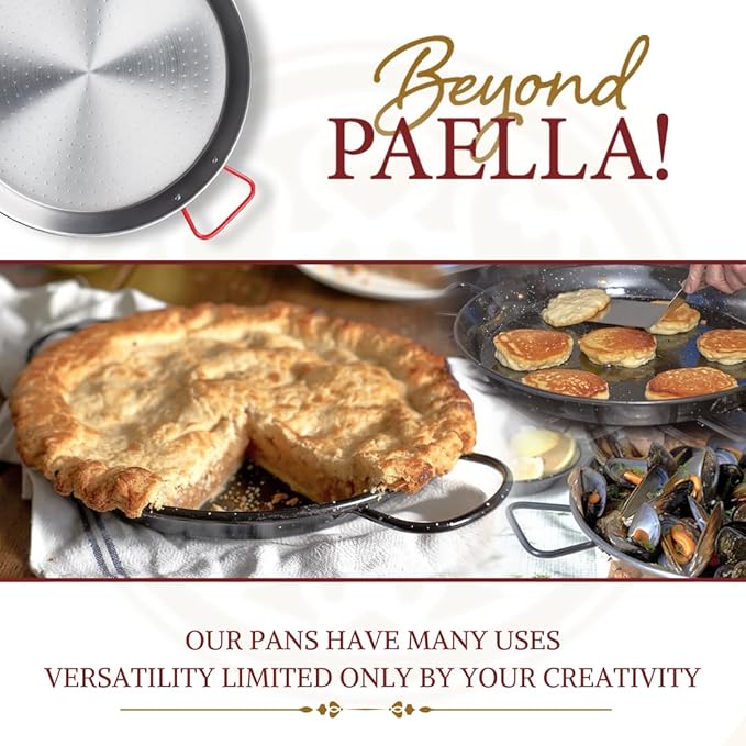 Pata Negra Double-Gauge Steel Paella Pan (22 inches/55 cm)