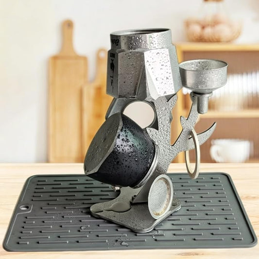 Moka Pot Drying Rack, 304 Stainless Steel, Fits Most Moka Pots | Prevent aluminum alloy Moka pot from oxidizing and molding