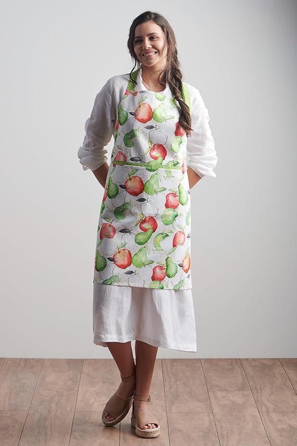 Maison d' Hermine 100% Cotton Apron for women with Pocket Kitchen Chef Apron for Men Cooking Spring Summer