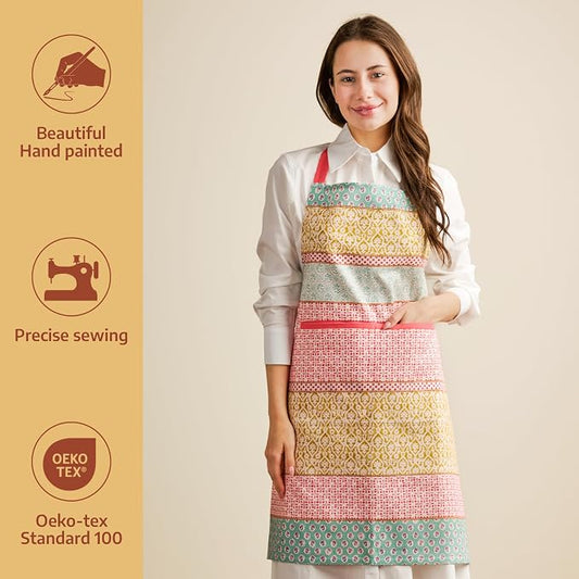 Maison d' Hermine 100% Cotton Apron for women with Pocket Kitchen Chef Apron for Men Cooking Spring Summer