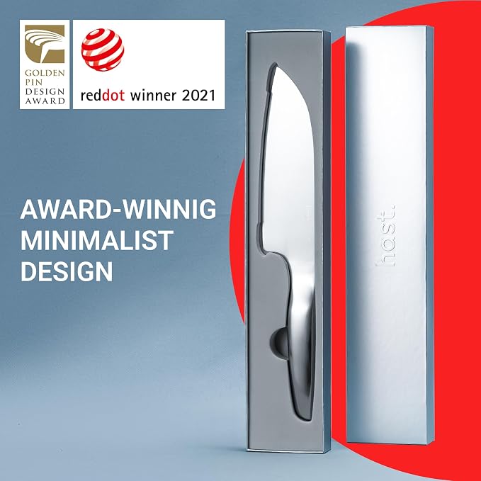 HAST 6.3-inch Santoku Knife, Ultra-Sharp, Premium Japanese Carbon Steel, Lightweight, Ergonomic & Award-Winning Design