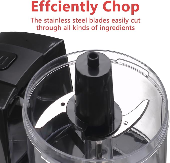 Liebe&Lecker Mini Food Processor 1.5 Cup Small Chopper Electric Mincer | Vegetable Chopper For Onions Garlic Meat Food Chopper Container Compact Size Single Serving Meal Prep Easy Clean