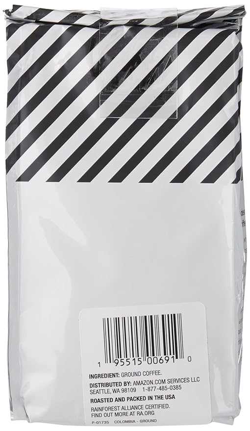 Amazon Fresh Colombia Ground Coffee, Medium Roast, 12 Ounce (Pack of 2)