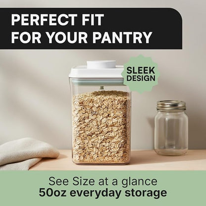 Bop Top Airtight Food Storage Containers with Lid Multi Pack | Kitchen Canister Sets | Air Tight Pantry Container | Pop Top Dry Food Storage Containers for Snacks, Sugar, Flour, Baking, Cereal, Pasta