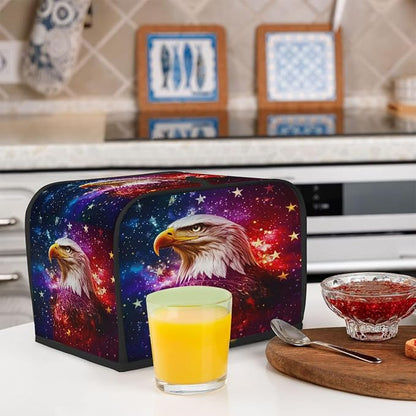 Eagle Galaxy Toaster Cover 4 Slice Wide Slot Washable Kitchen Appliance Covers Fingerprint Bread Machine Dust Cover Small Toaster Oven Accessories Covers Bread Maker Bag Women Gift