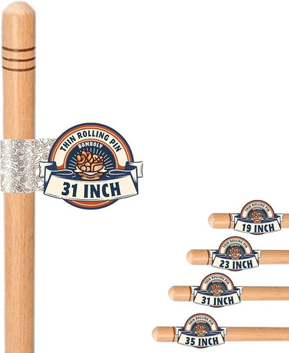 31 Inch (80 cm) Oklava Extra Long Rolling Pin for Baking, Mattarello Rolling Pin for Manti Ravioli Pasta Turkish Baklava dough Tortilla, Handmade Wooden
