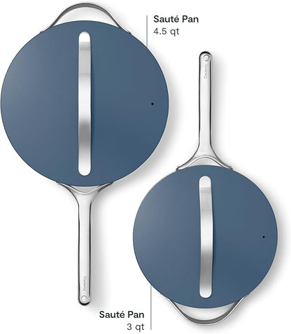 Caraway 10in (3qt) Saute Pan + 12in (4.5qt) Saute Pan Duo Navy