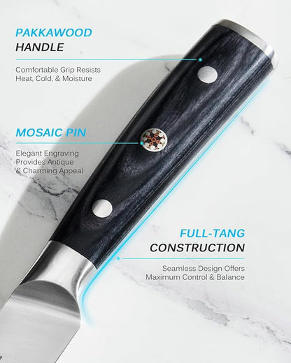 KYOKU Samurai Series Knife Japanese Style1 (Kitchen Utility Knife, 5")