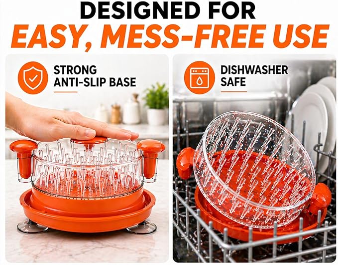 Chicken Shredder Tool Twist – Shred Chicken in Seconds, Easy Meal Prep, BPA-Free, Dishwasher Safe, Anti-Slip Base, Meat Shredder for Chicken Breast, BBQ, Tacos & More