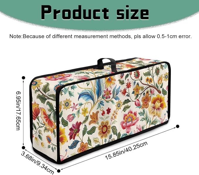 Toaster Cover 2 Slice Colorful Floral Slim 2 Slice Toaster Cover Easy to Fold and Carry, Heat-Resistant Dustproof Kitchen Appliance Protector, Machine Washable