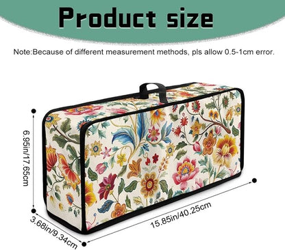 Toaster Cover 2 Slice Colorful Floral Slim 2 Slice Toaster Cover Easy to Fold and Carry, Heat-Resistant Dustproof Kitchen Appliance Protector, Machine Washable