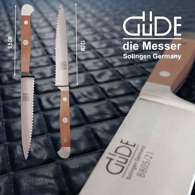 Güde Alpha Pear Series Hand Forged/Serrated Tomato Knife, 5-in - Ice Hardened Steel - Made in Solingen, Germany Since 1910