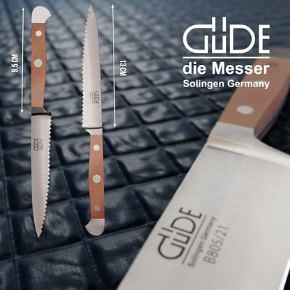 Güde Alpha Pear Series Hand Forged/Serrated Tomato Knife, 5-in - Ice Hardened Steel - Made in Solingen, Germany Since 1910