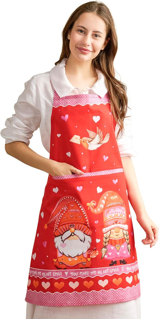 Maison d' Hermine 100% Cotton Apron for women with Pocket Kitchen Chef Apron for Men Cooking Spring Summer